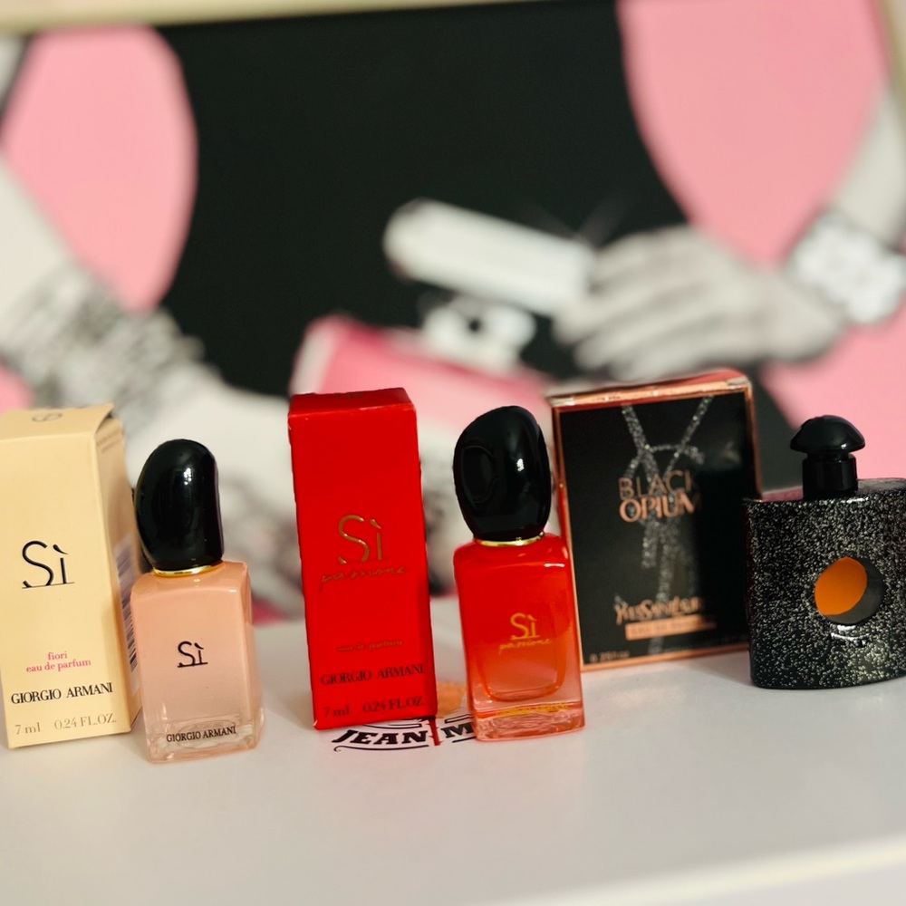Giorgio Armani and Yves Saint Laurent Mini Perfume Set for 3